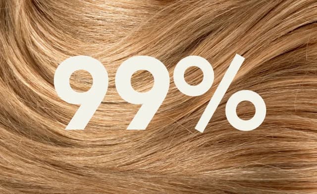 99% over blonde hair
