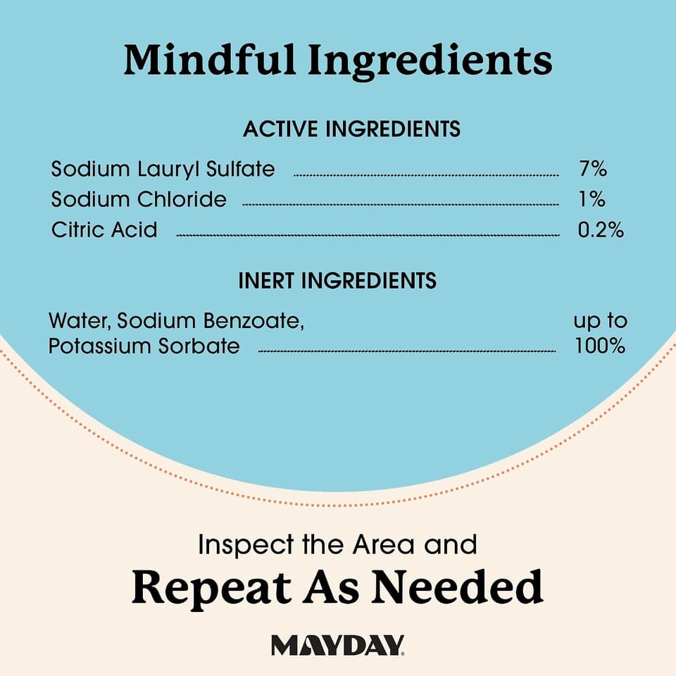 Ingredient list: sodium lauryl sulfate, sodium chloride and citric acid