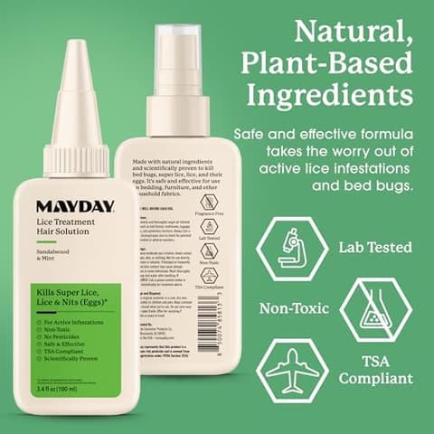 Treatment solution and spray bottle: lab tested, non-toxic, TSA compliant